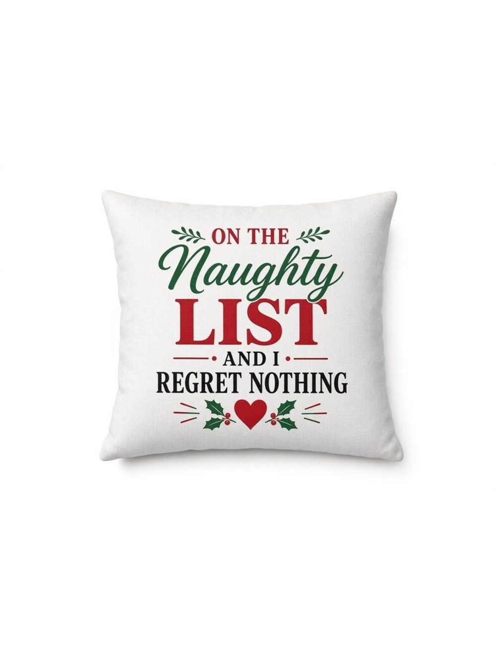 On The Naughty List DTF Transfer 4 Pack 10 Inch Christmas Quote Ready To Press